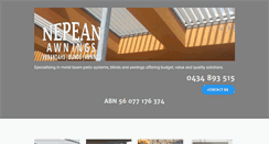 Desktop Screenshot of nepeanawnings.com.au