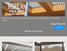 Tablet Screenshot of nepeanawnings.com.au